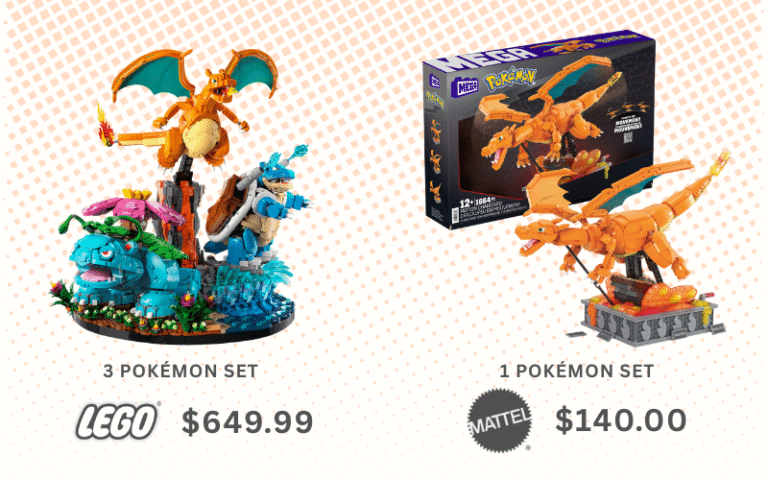 LEGO Pokémon Sets vs MEGA - Charizard